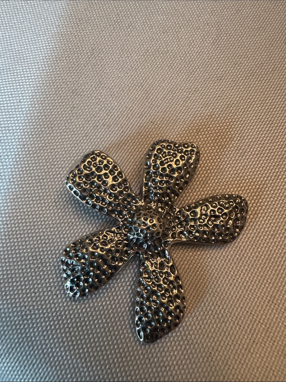 Silpada Textured Metal Flower Charm Sterling Silver 925